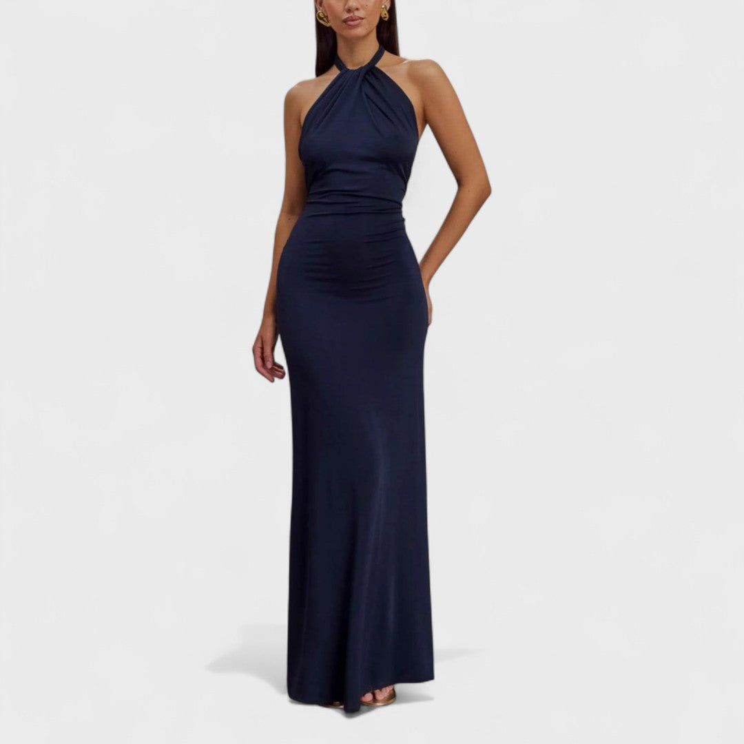 Ella™ – Elegant Halter Maxi Dress