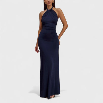 Ella™ – Elegant Halter Maxi Dress