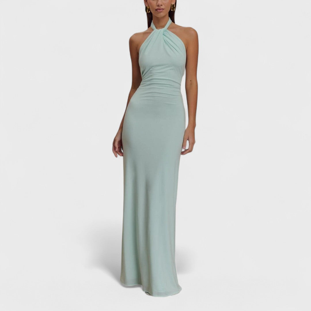 Ella™ – Elegant Halter Maxi Dress