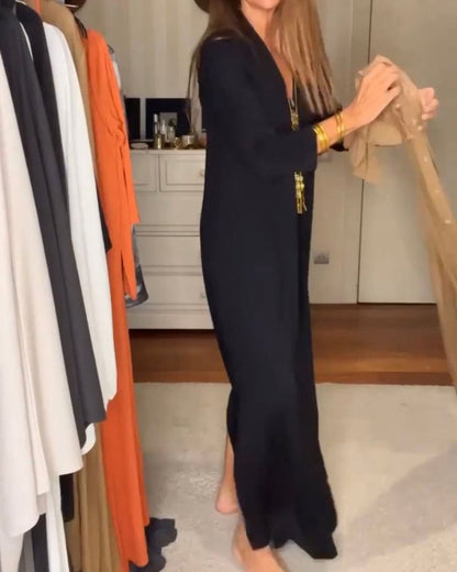 Marcellina™ - V-neck Long Dress