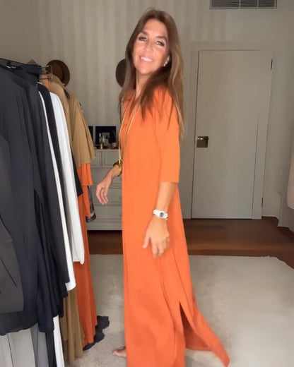 Marcellina™ - V-neck Long Dress