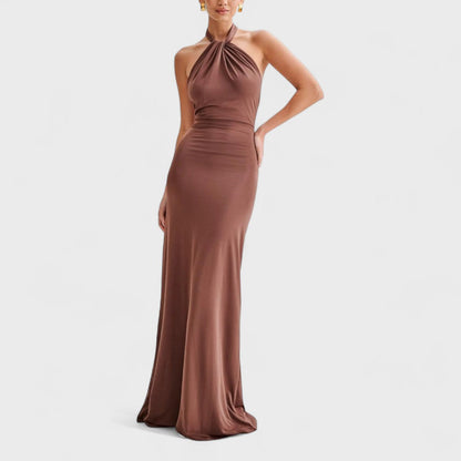 Ella™ – Elegant Halter Maxi Dress