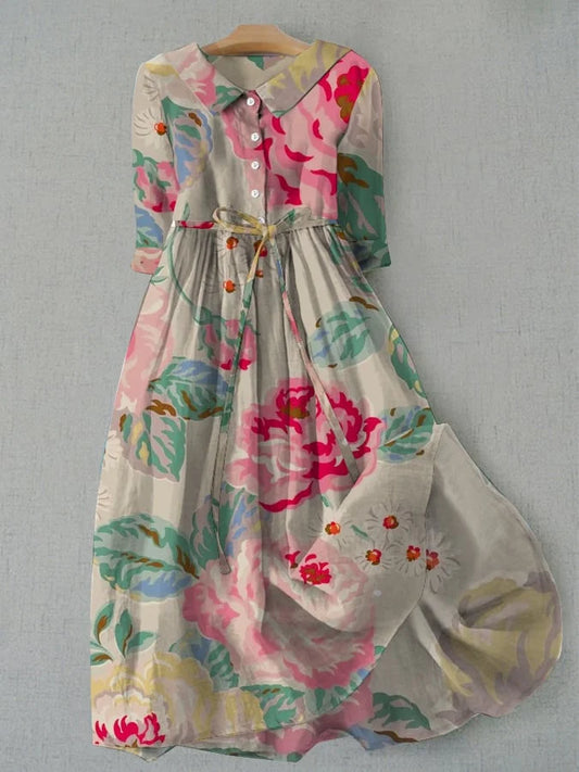 Livia™ - Boho Button Dress