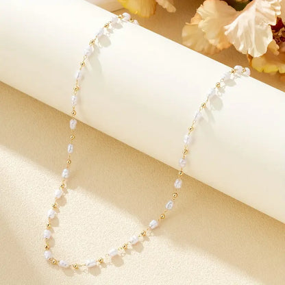 Golden Pearl Grace Necklace | Together Against Breast Cancer