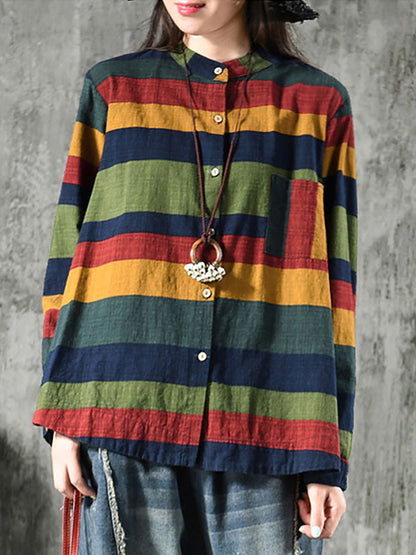Sylvia™ – Retro Striped Shirt