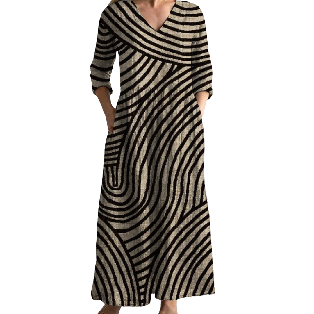 Geraldine™ - Elegant dress with V-neckline