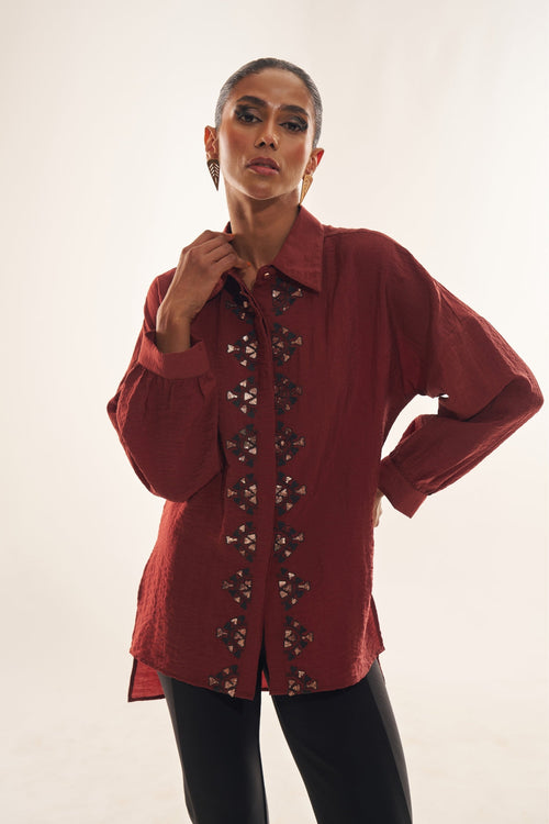 Stephanie™- Silk Long Shirt