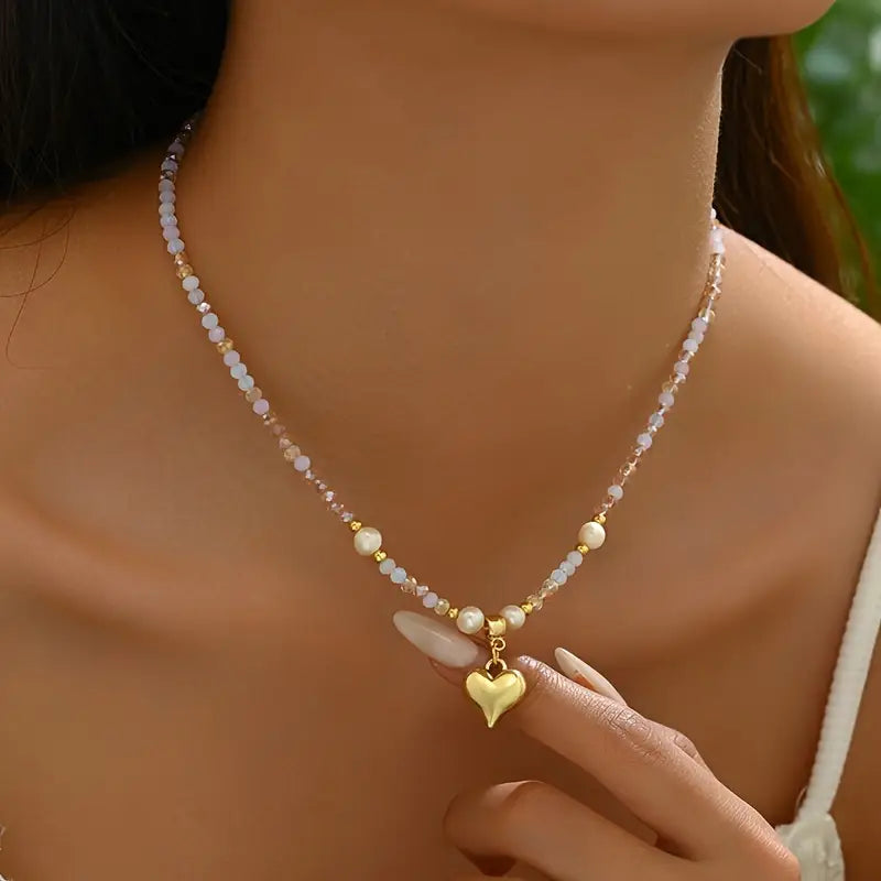 Golden Heart Promise Necklace | Together Against Breast Cancer
