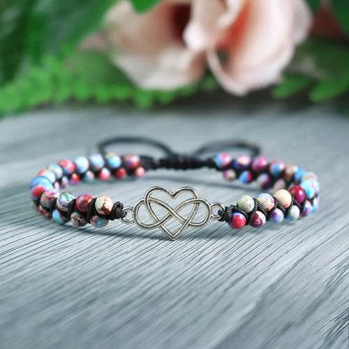 Stone Eternity Heart Bracelet | Together Against Breast Cancer