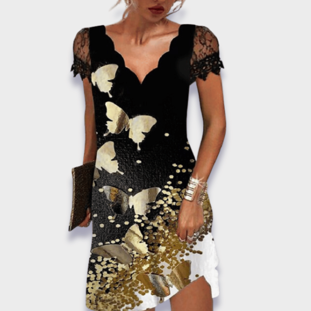 Martine™ - Stylish Lace Detail Dress