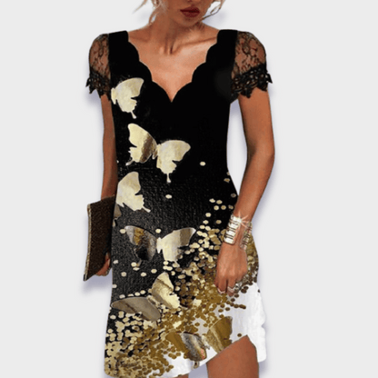 Martine™ - Stylish Lace Detail Dress