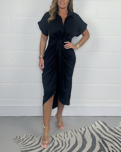 Azura™ - Belted Midi Shirt Dress