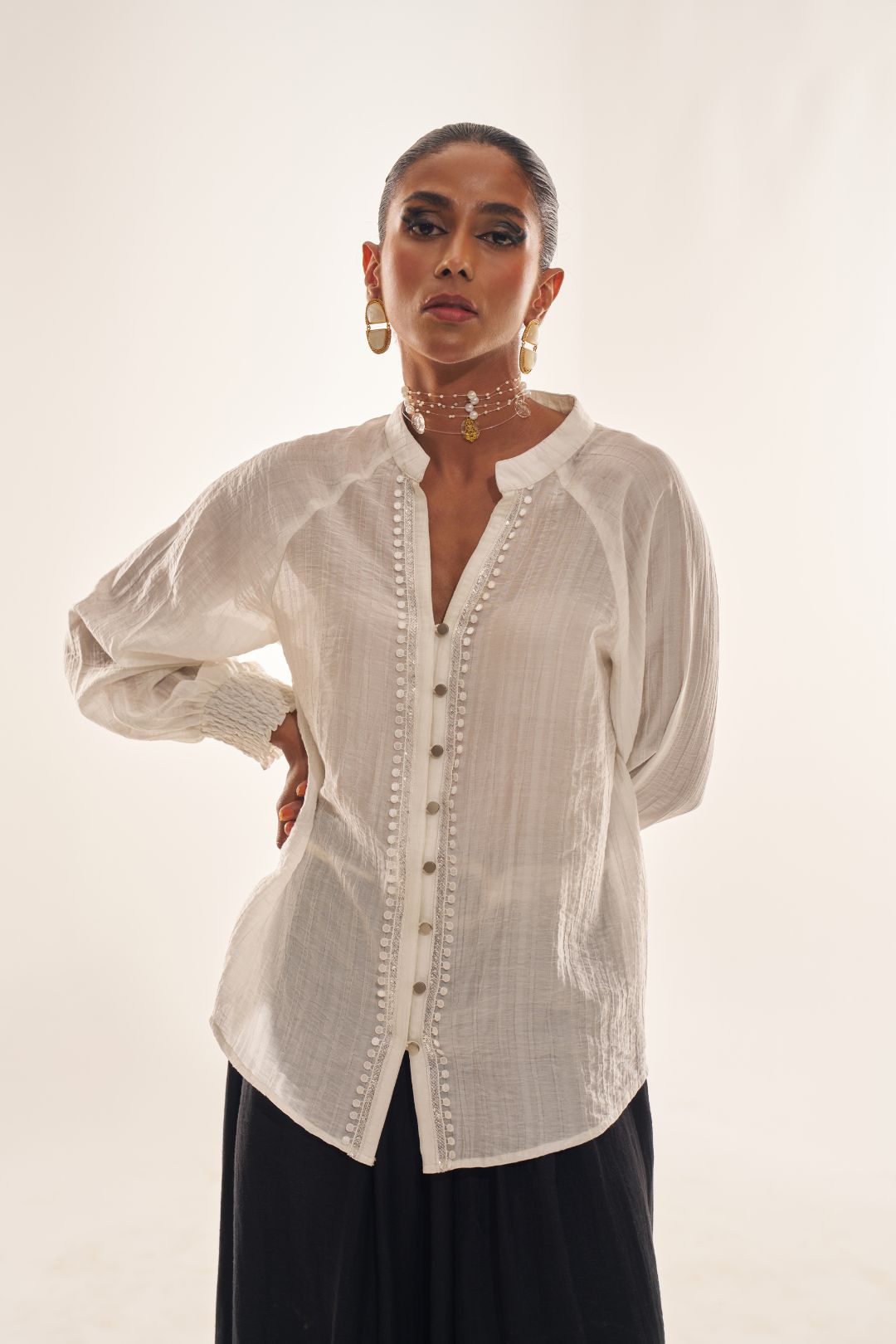 Rhiane™ - Royal Embroidered Shirt