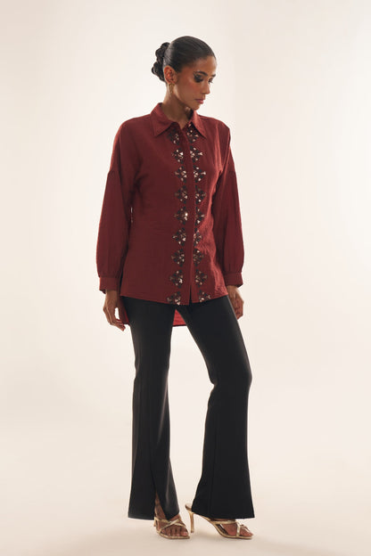 Stephanie™- Silk Long Shirt
