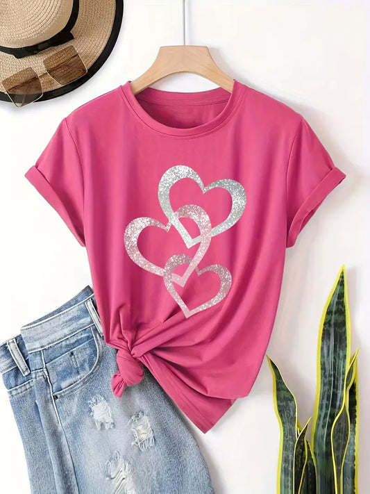 Sparkling Heart T-Shirt | Together Against Breast Cancer