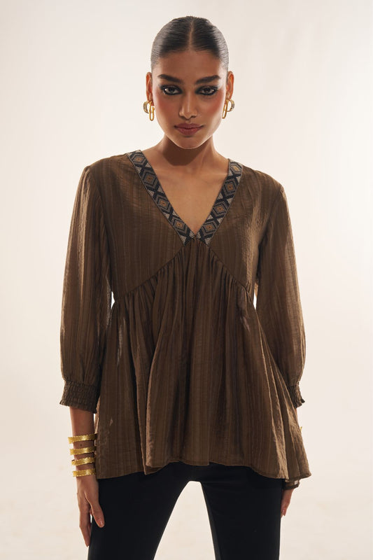 Genevieve™ - V-Neck Lace Blouse