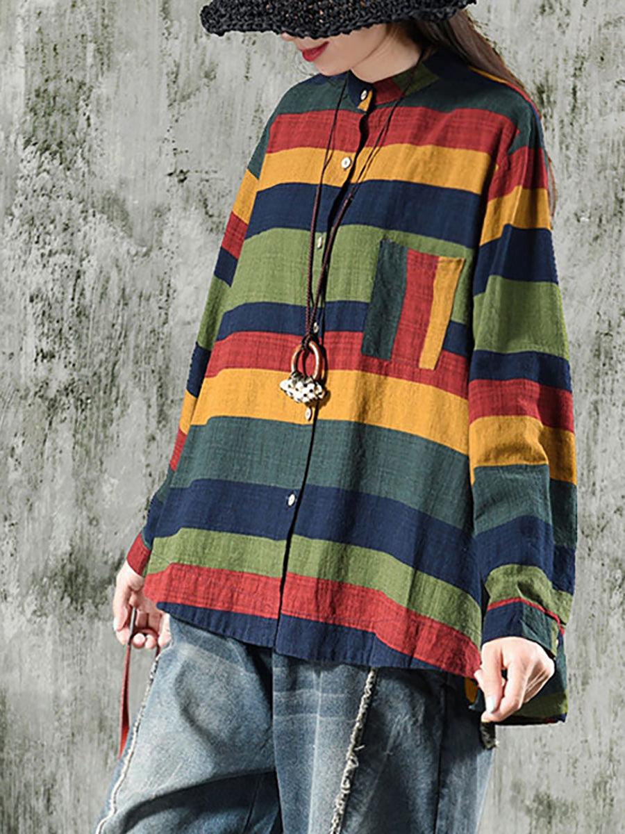 Sylvia™ – Retro Striped Shirt