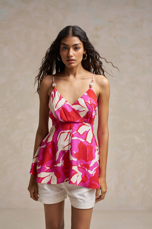 Silva™ - Printed Spaghetti Top