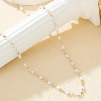 Golden Pearl Grace Necklace | Together Against Breast Cancer