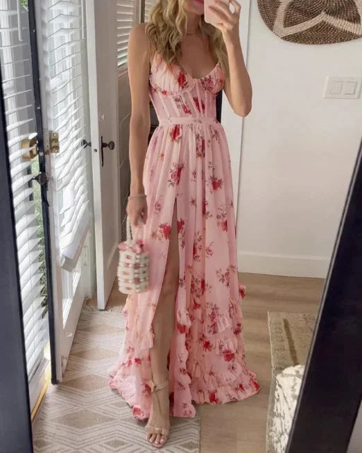 Verana™ - Corset Floral Maxi Dress