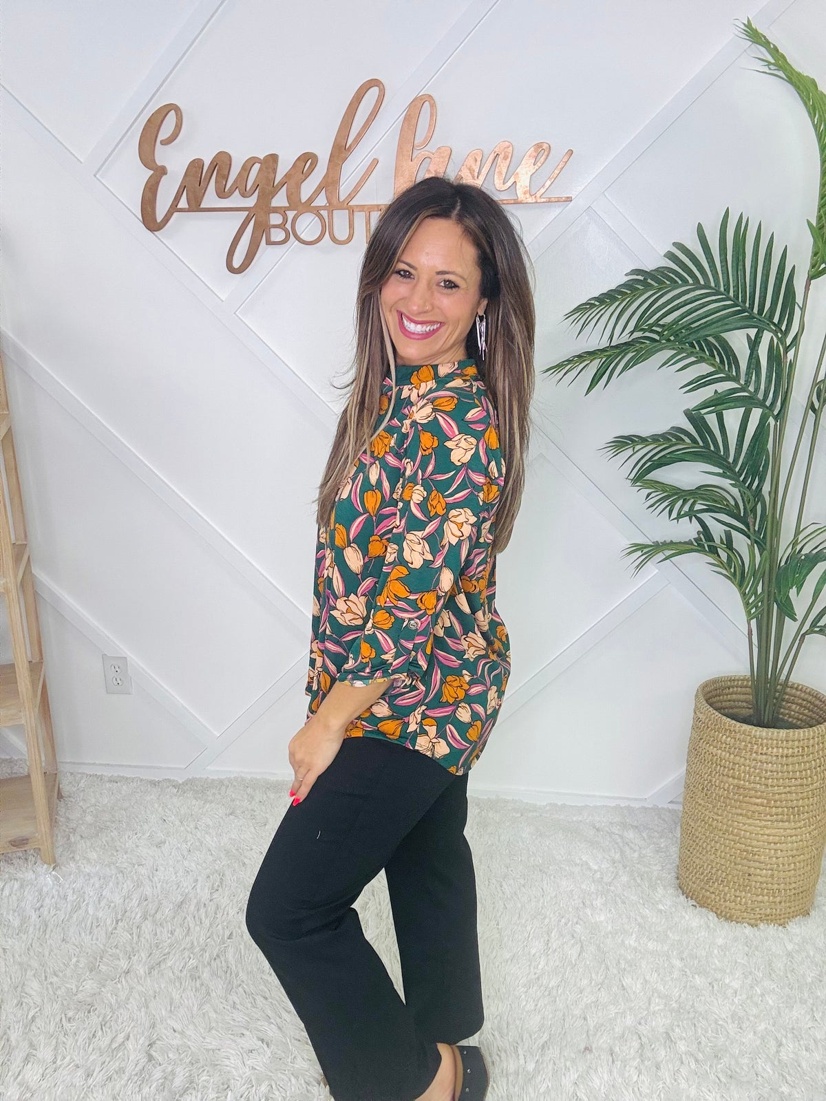 Selena™ Leaf Print Blouse