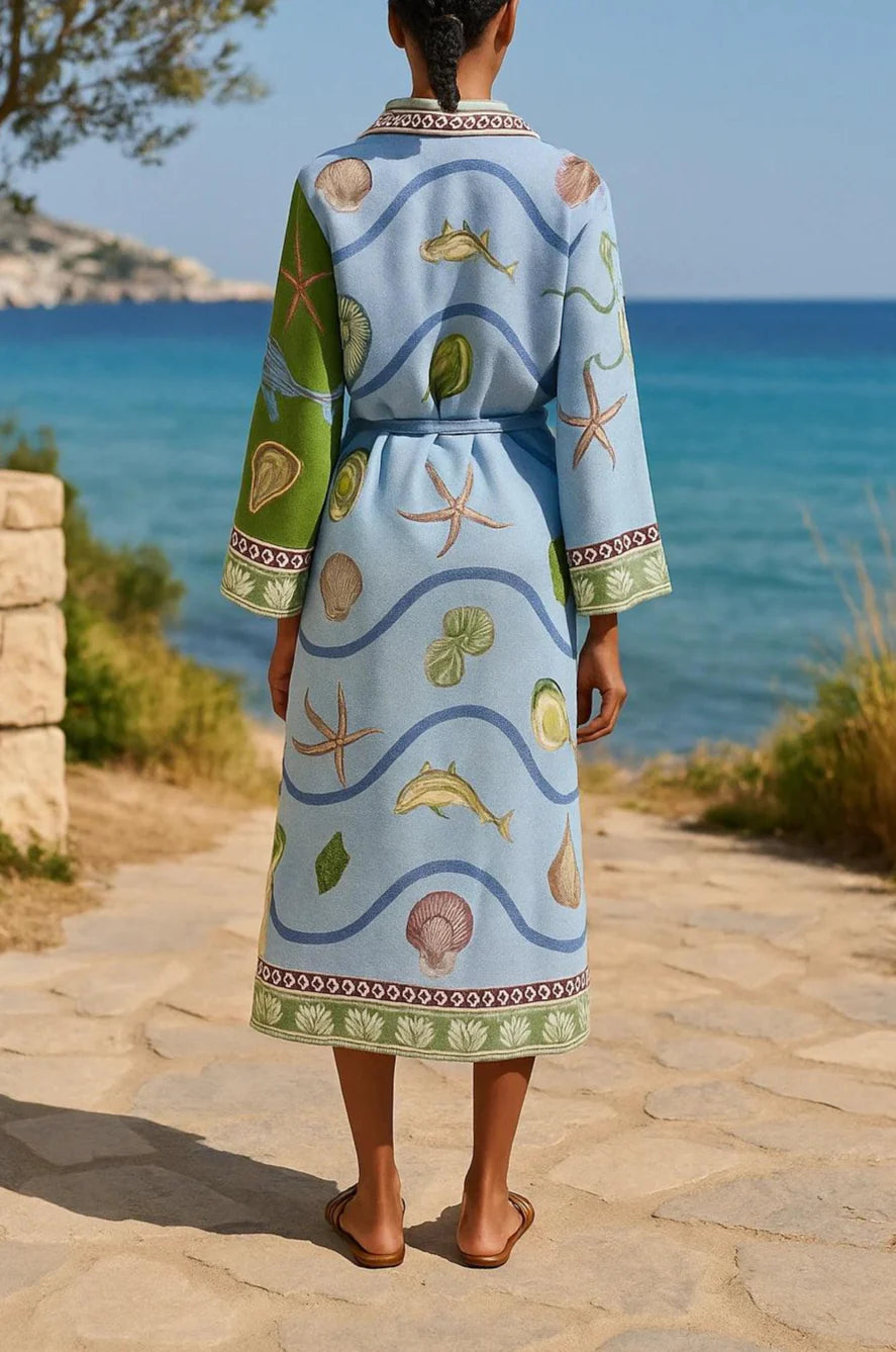 Kalina™ - Belted Print Shirt Dress