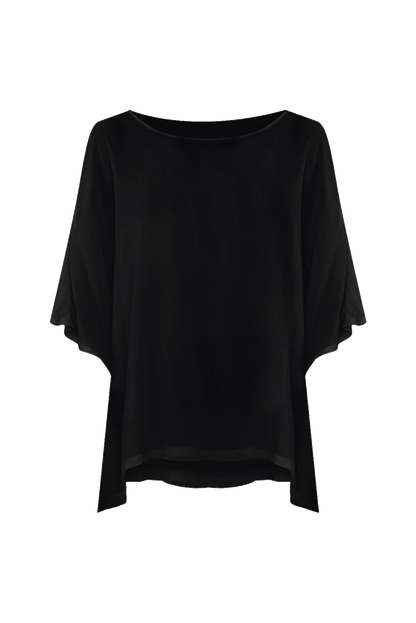 Malia™- Black Drape Top