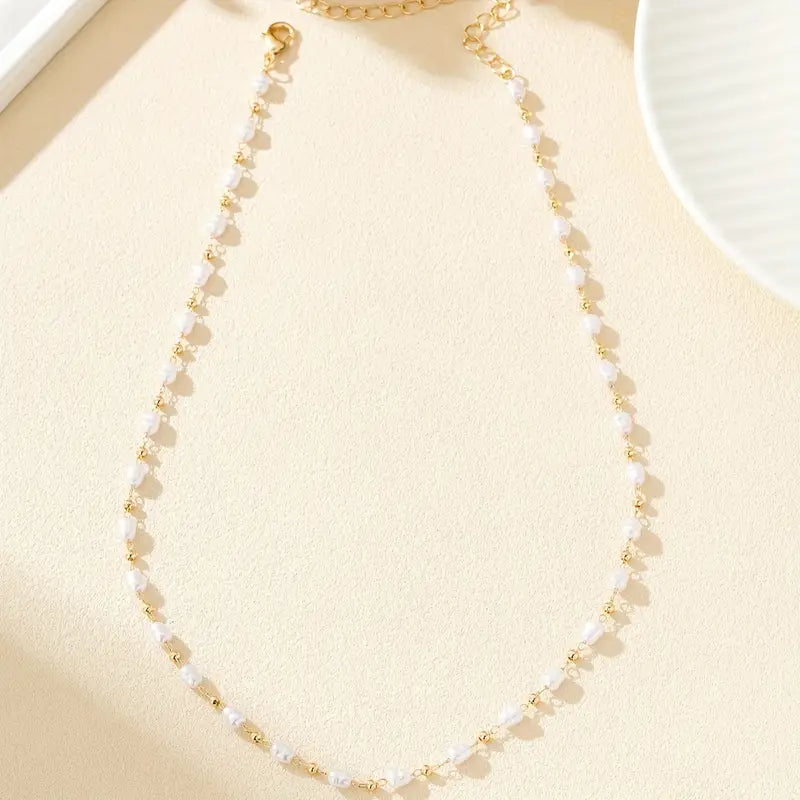 Golden Pearl Grace Necklace | Together Against Breast Cancer