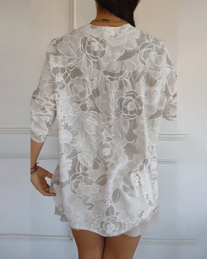 Julianna™ V-neck Floral Blouse