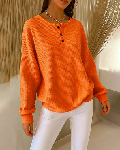 Helen™ - Casual Solid Color Sweatshirt