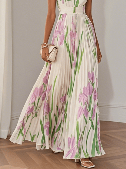 Tahlani™ - Square Neck Sleeveless A-Line Maxi Dress