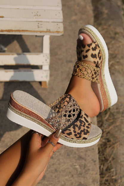 Nereida™ - Leopard Print Wedge Sandals