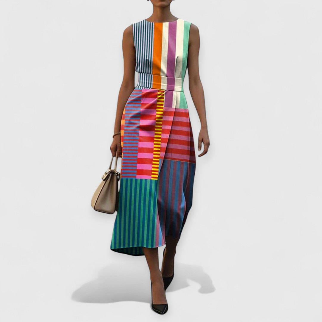 Zara™ – Colourful Striped Midi Dress