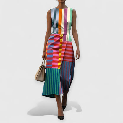 Zara™ – Colourful Striped Midi Dress