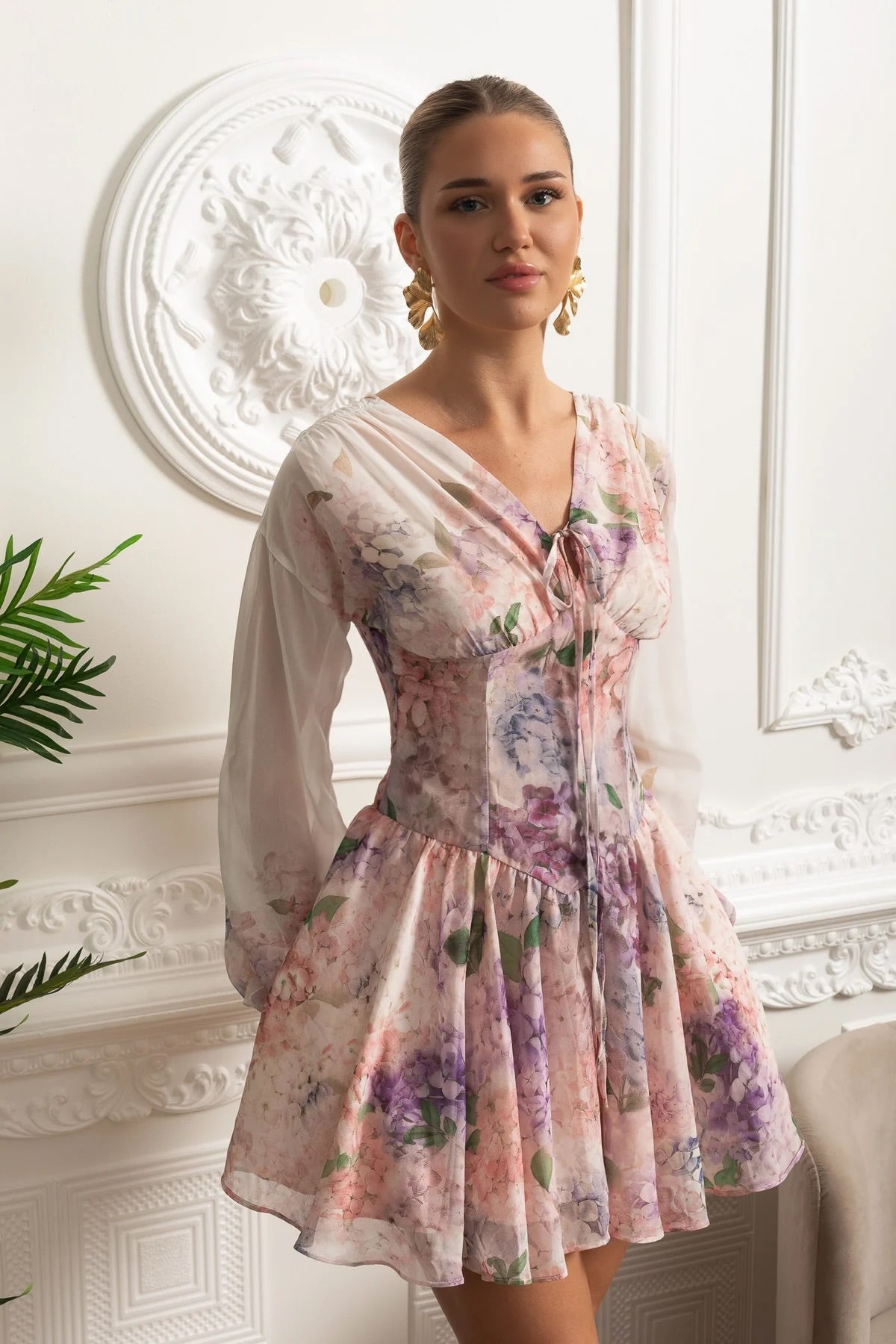 Coralie™ Floral Long Sleeve Dress