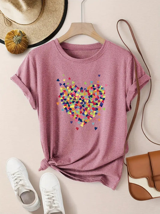 Colourful Heart T-shirt | Together against Breast Cancer