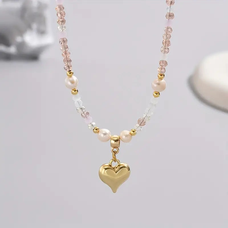Golden Heart Promise Necklace | Together Against Breast Cancer