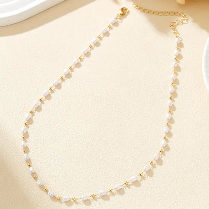 Golden Pearl Grace Necklace | Together Against Breast Cancer