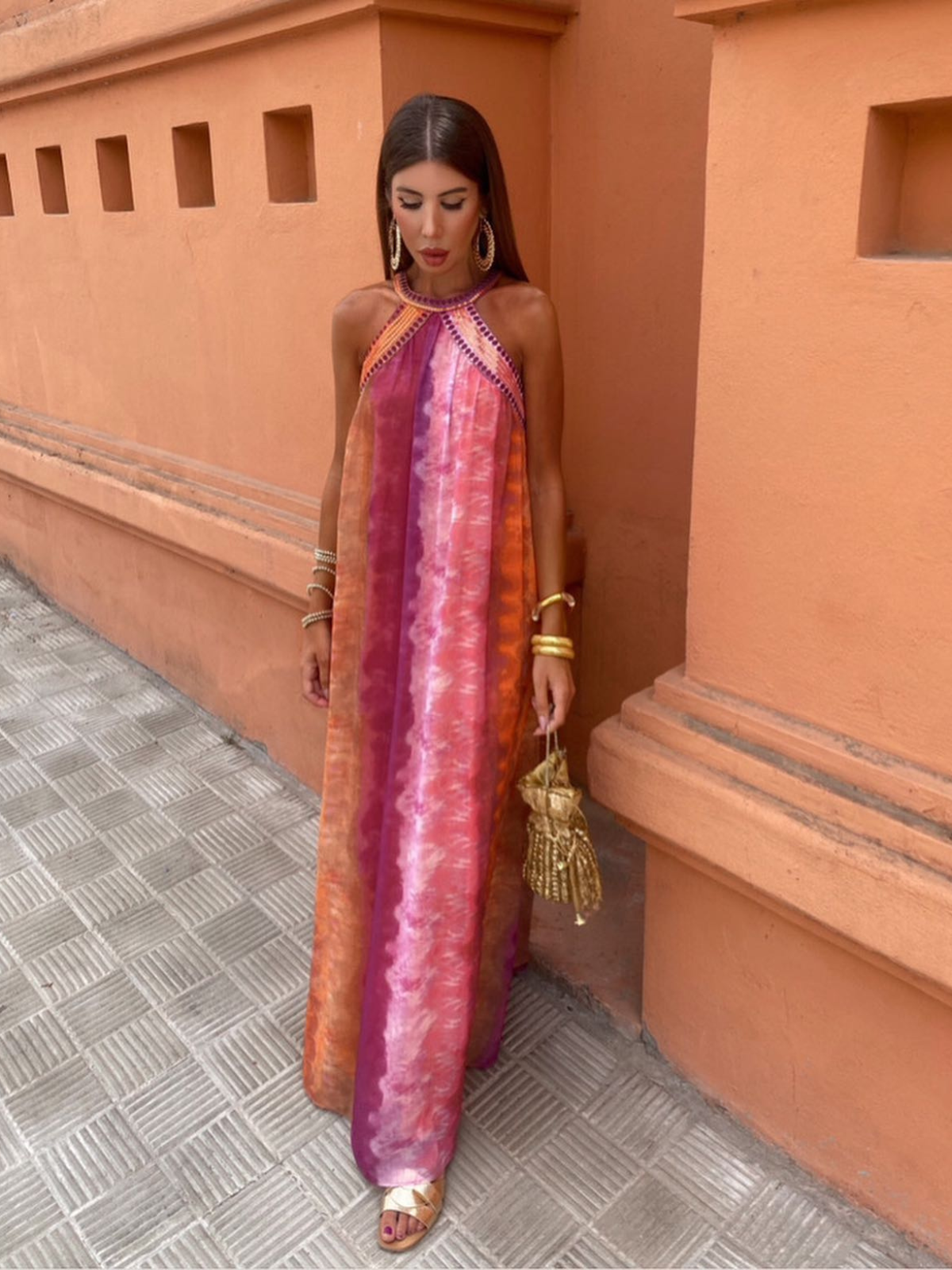 Lizel™ Striped Halter Dress