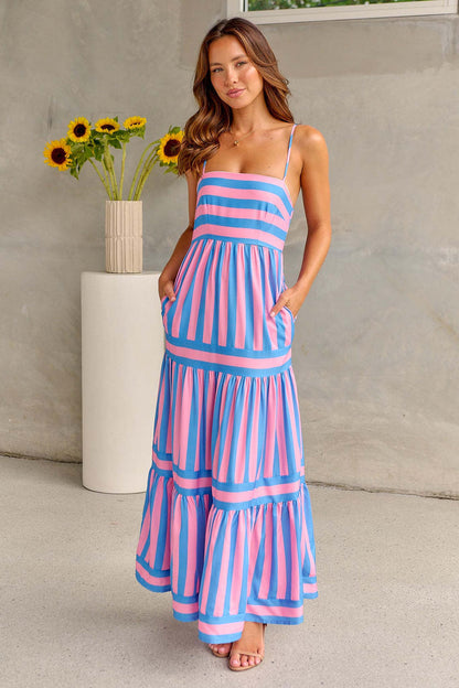 Elviana™ Striped Maxi Dress