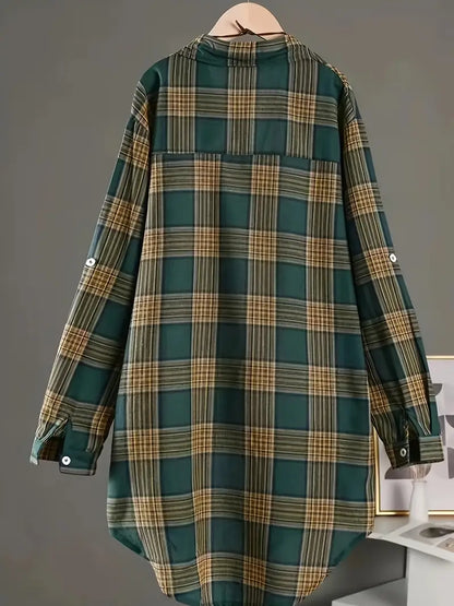 Zaina™- Plaid Print Shirt