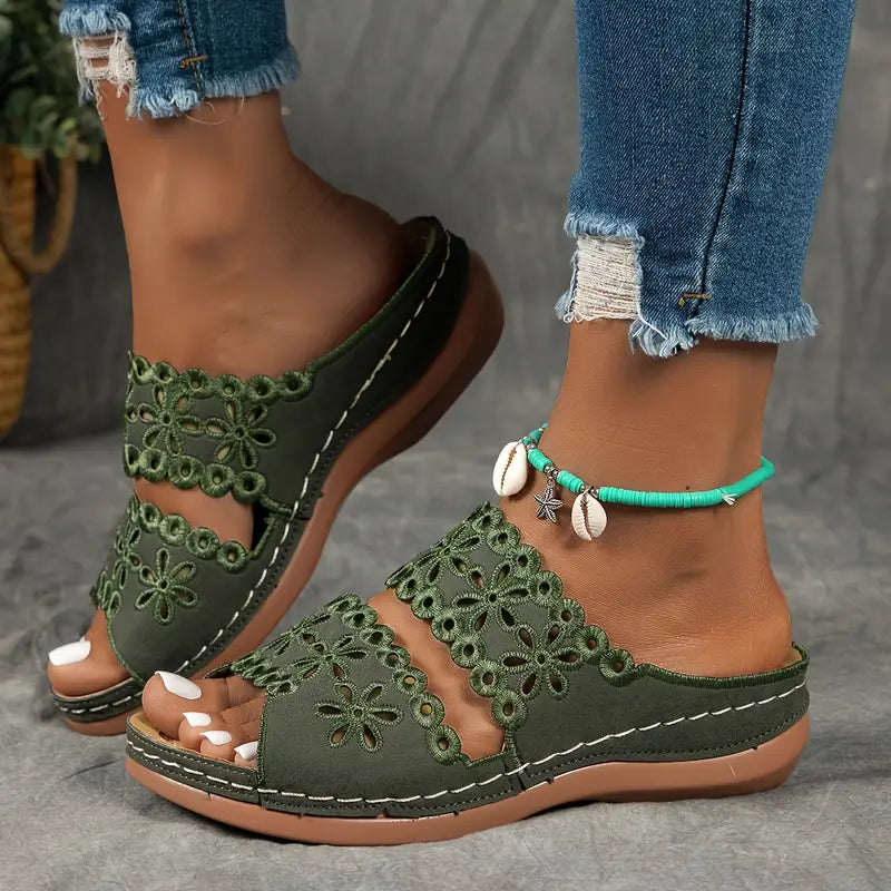 Nora™ -  Floral Slide Sandals