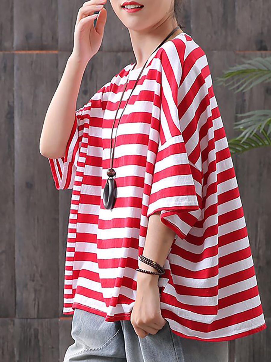 Olivine™ – Breezy Stripe T-shirt