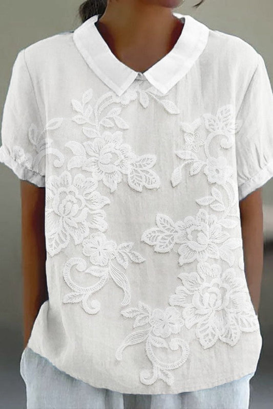 Marie™ Lace Collar Blouse