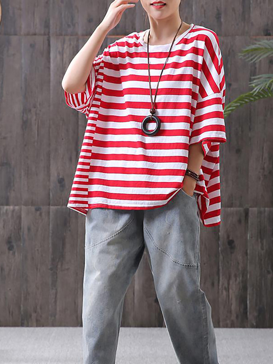 Olivine™ – Breezy Stripe T-shirt
