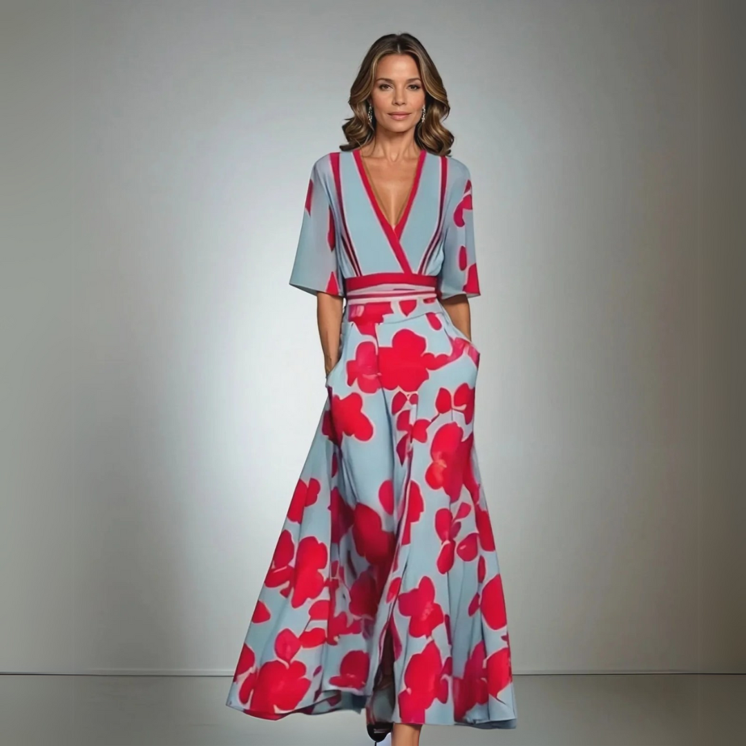 Ruby™ Floral Elegant Maxi Dress