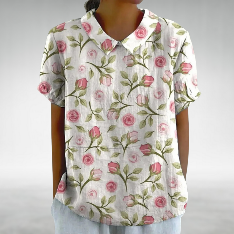 Danaya™ – Vintage floral blouse