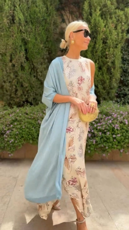 Pirral™ - Garden Bloom Long dress with Cardigan