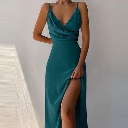 Phoebe™ Satin Slit Dress
