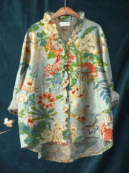 Grace™ Floral Linen Blouse